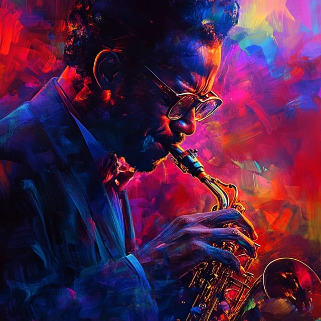 Colorful Jazz Artist Avatar Painting