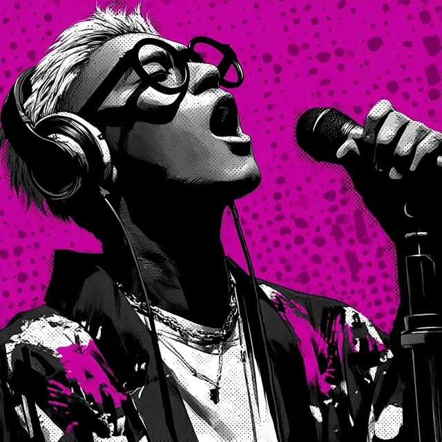 Yuji Itadori Pop Art Style Anime Music Illustration