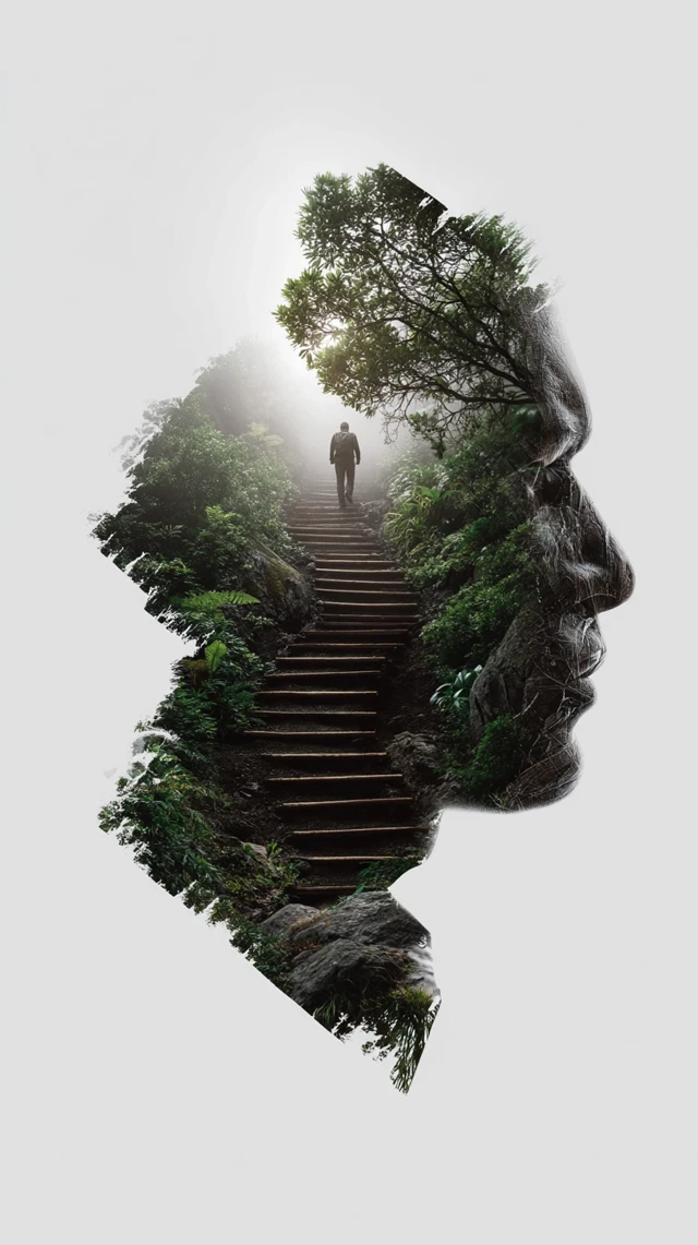 Human Growth: Double Exposure Art