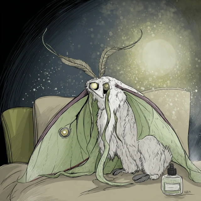 Luna Moth Art Depicting Beautiful Insect