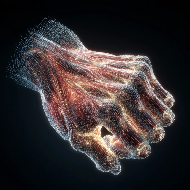 Hand Muscles Anatomical Illustration