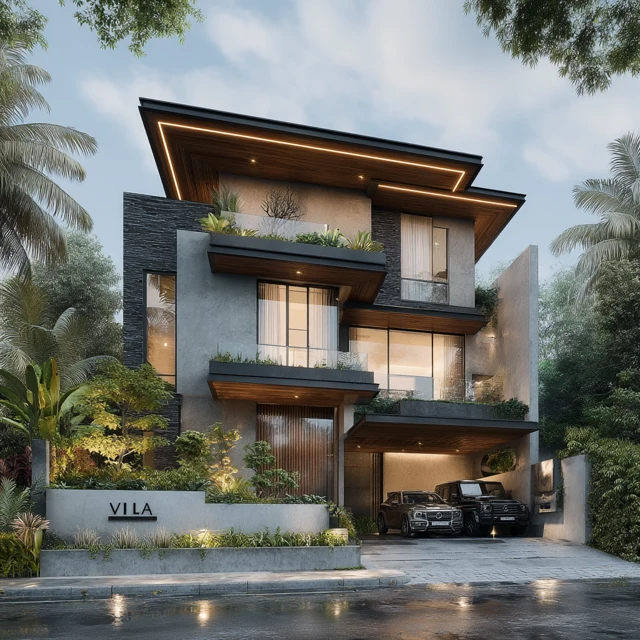 Luxury Tropical Villa: Modern Architecture