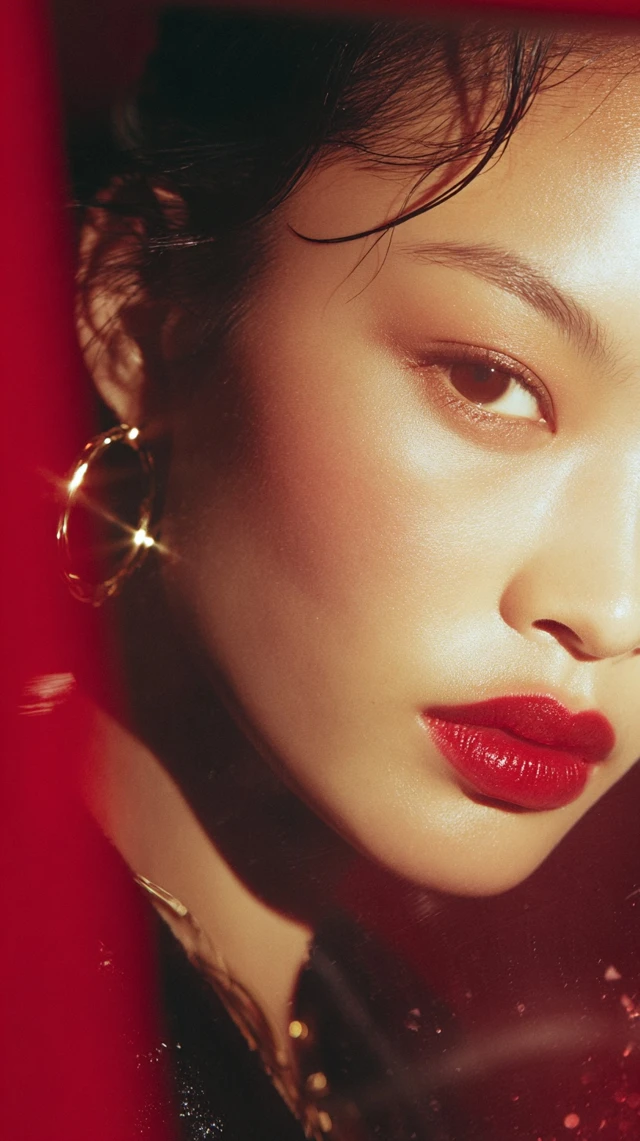 Delisheer Lipstick Campaign Red Velvet Beauty Close Up