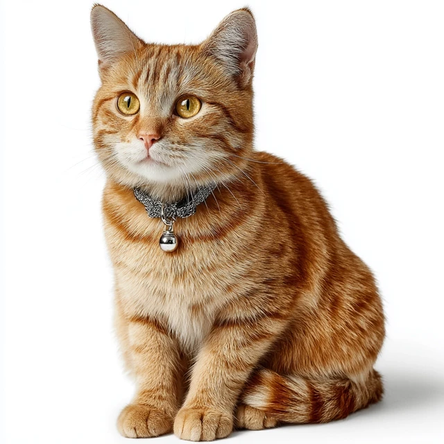 Ginger Cat on White Background