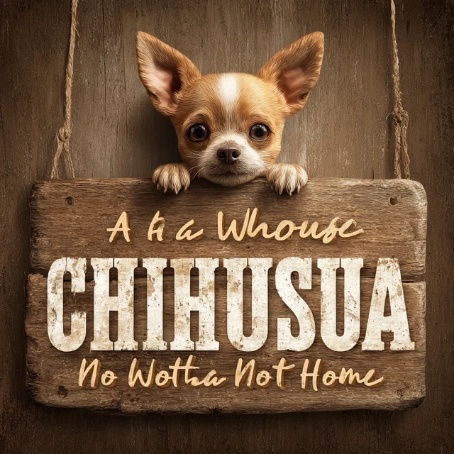 Chihuahua Home Decor Wooden Sign
