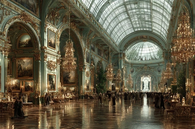 Grand Art Gallery Hall Classical Masterpieces