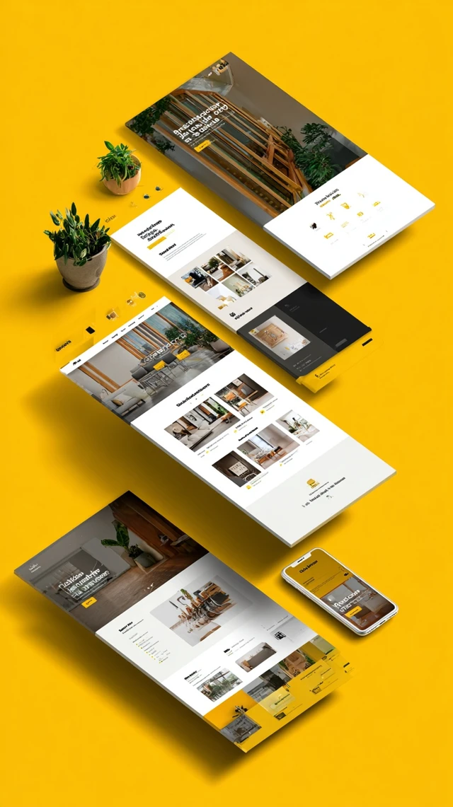 Design Studio Website Homepages with Yellow Background