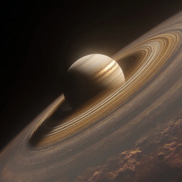Planetary Rings Seen from Titan Animation