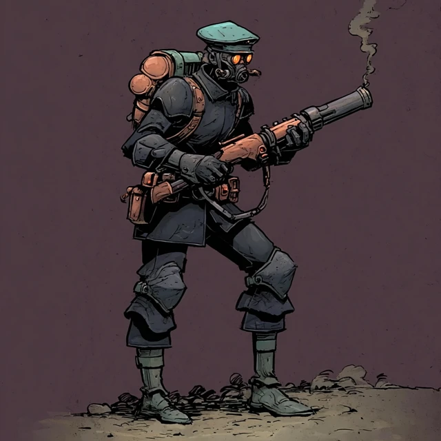 Futuristic SciFi Soldier Illustration
