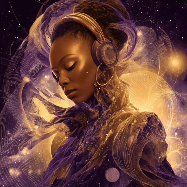 Afrofuturist Dreamscape Jazz Fusion Art