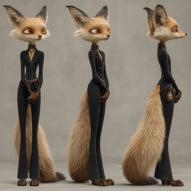 Anthropomorphic Fox in Suit Character Design