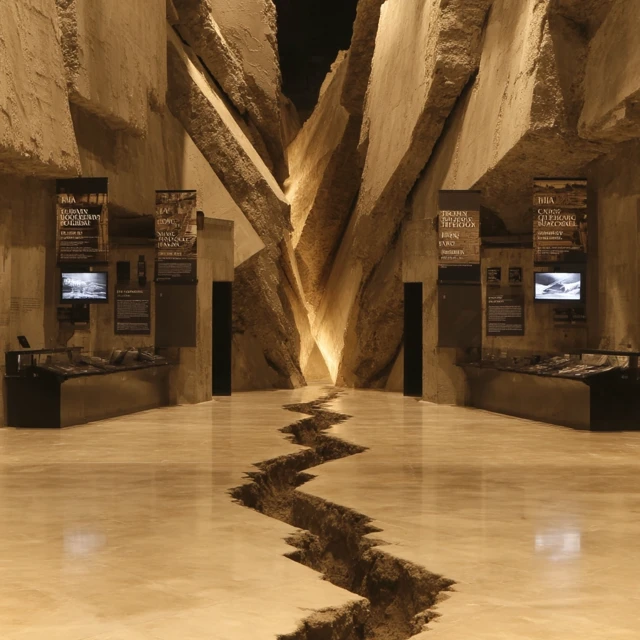 Dramatic Interior Cracked Wall and Hidden History