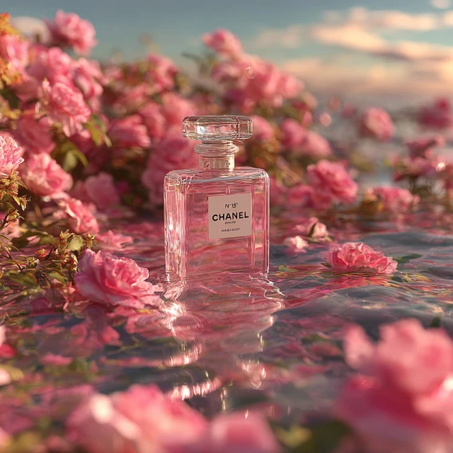 Chanel Perfume in Pink Floral Wonderland