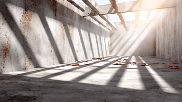 Grunge Subway Billboard Mockup with Shadow Play