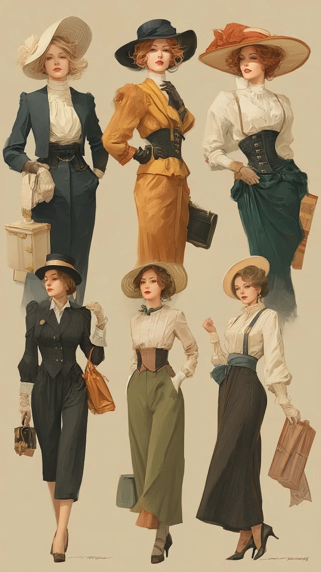 Vintage American Fashion: 1900-1940 Illustration