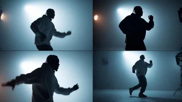 Rapper Performing in Studio Frame Sequence