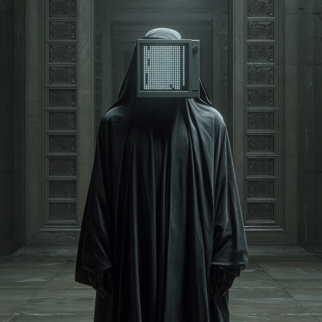 Digital Death in Black Robe with Error Screen