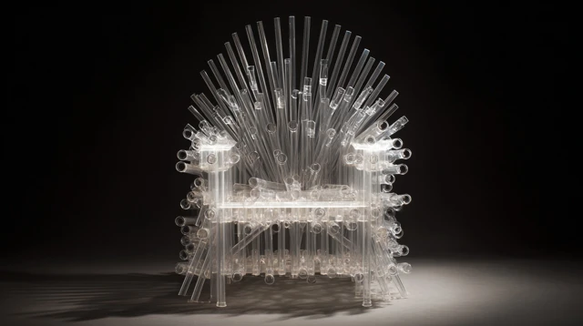 Plastic Tube Throne Chair Unique Design