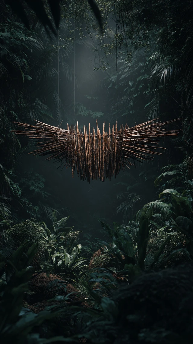 Wooden Sculpture in Jungle Adventure