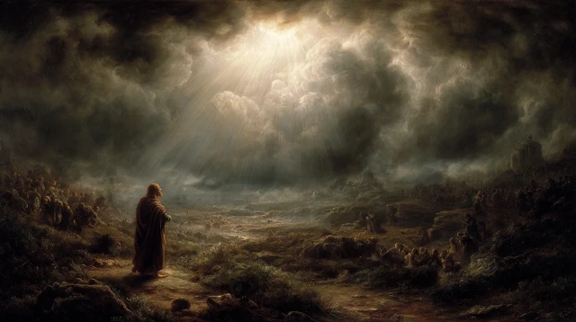 Rembrandt Style Divine Judgment Painting Noah