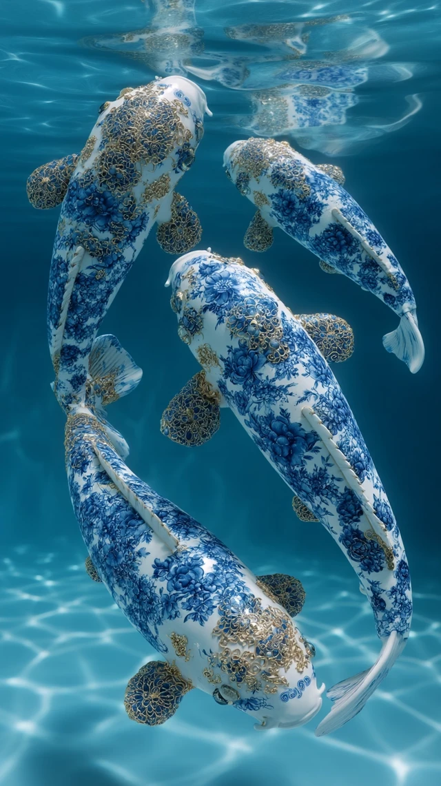 Porcelain Koi Fish Art Photography