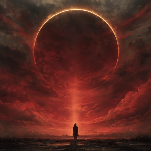 Mystical Landscape with Figure and Mountain