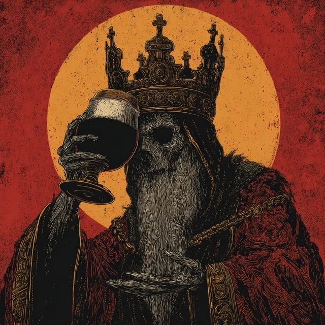 The Grim Reaper on a Beer Run Illustration