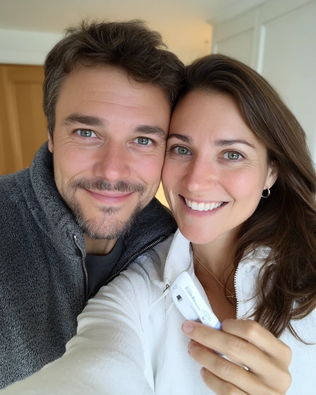 Couple Excited About Pregnancy Announcement