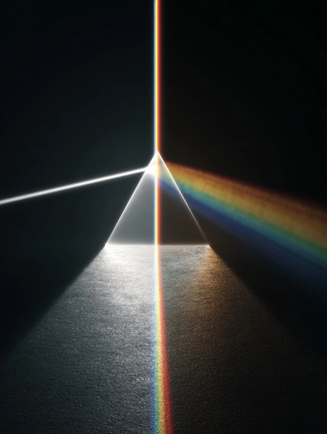 Light Spectrum Through a Prism Minimalist Art