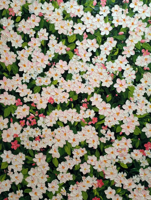Sea of Gardenia Flowers White Blooms