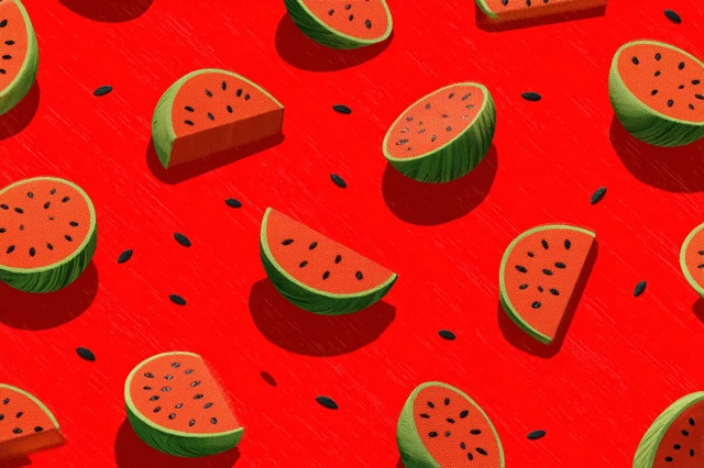 Watermelon Wallpaper 3D Red Background Seamless