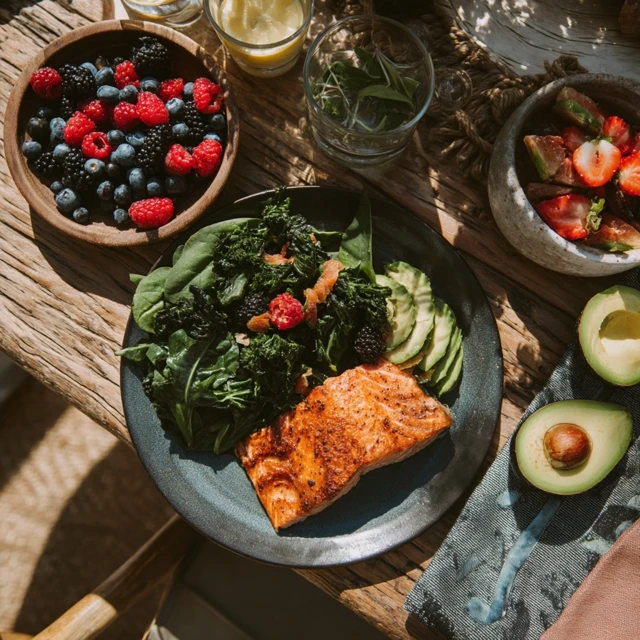 Fertility Supportive Meal Salmon Berries Avocado