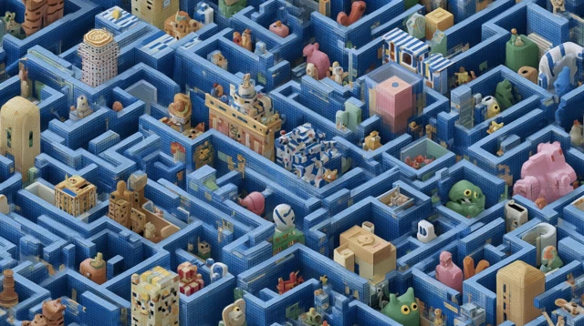 MC Escher Toy Maze 3D Art