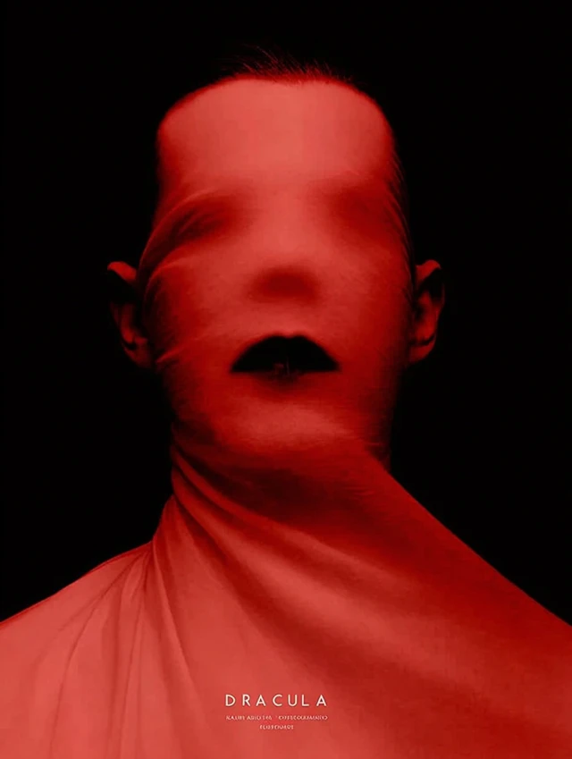 Dracula Minimalist Horror Poster 1980s