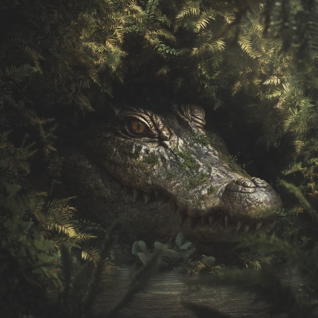 Crocodile in Riverbank: Ancient Predator