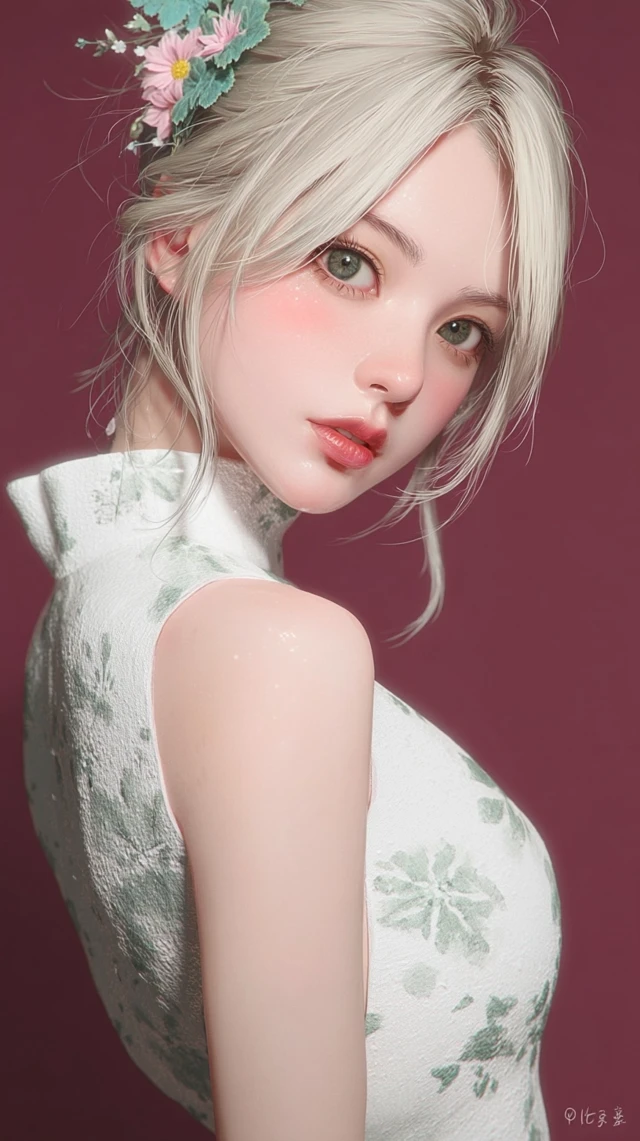Anime Girl Illustration with Airbrushed CG Rendering