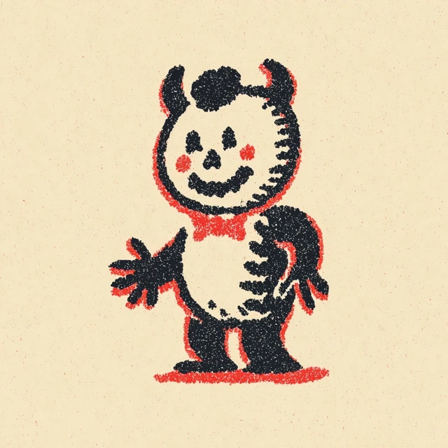 Vintage Halloween Mascot Cartoon Retro Diner Logo
