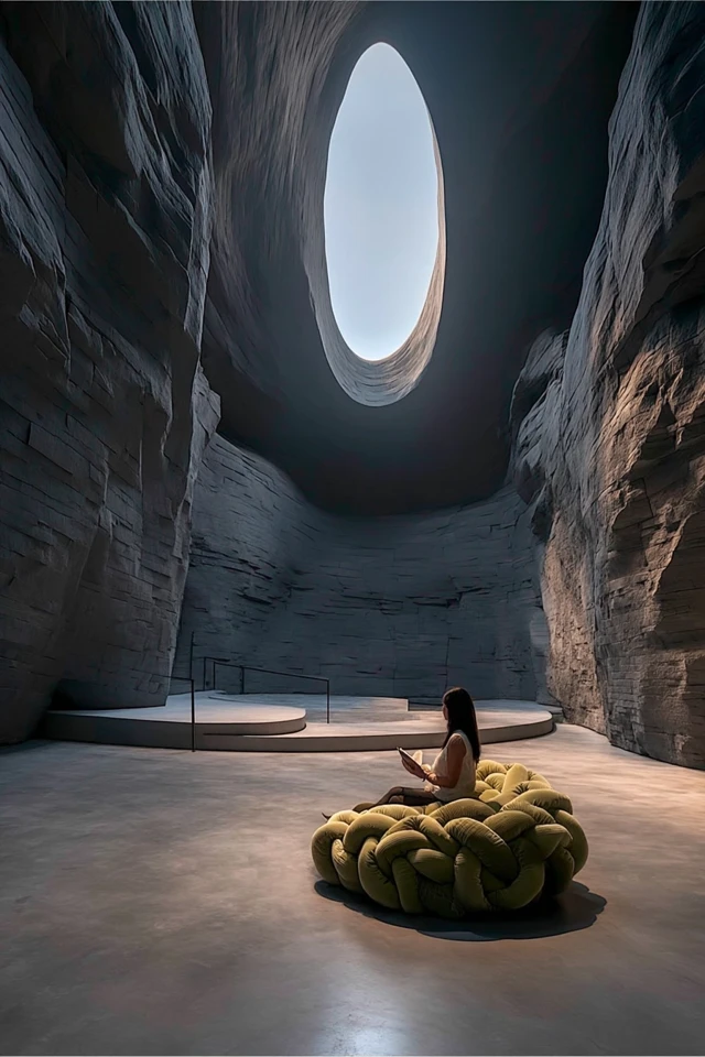 Modern Interior Cave Reading Minimalist Architecture