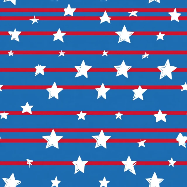American Flag Seamless Pattern Stars and Stripes
