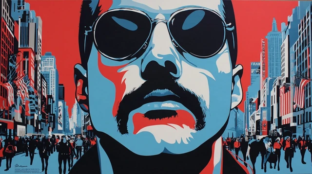 Freddy Mercury Shepard Fairey Portrait Art