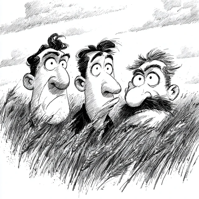 Mad Magazine Cartoon Lost in a Field