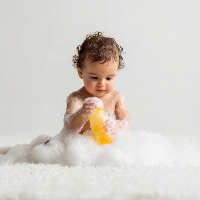 Baby Bath Time Body Wash Adorable Moment