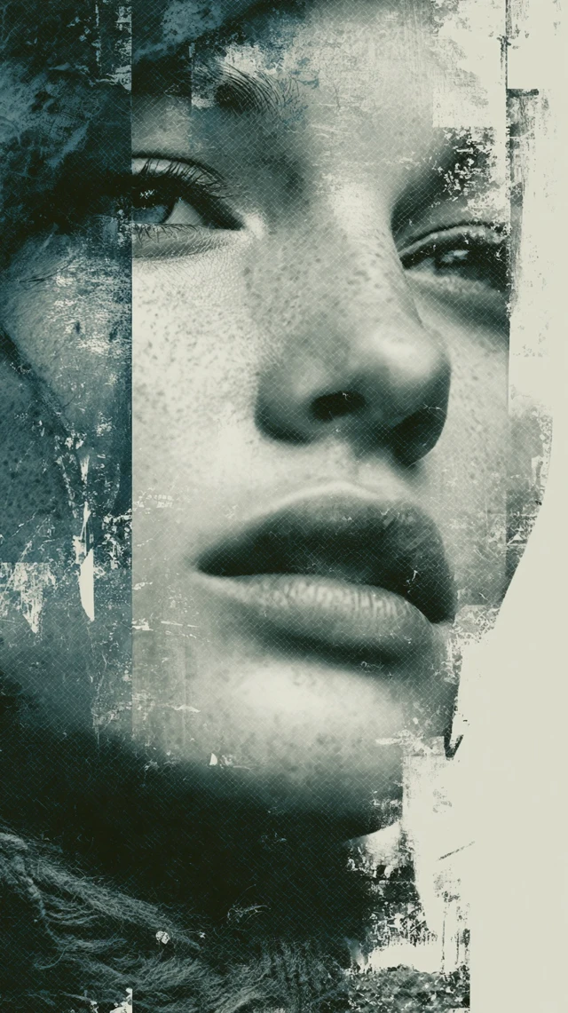 Abstract Portrait Photography Art Poster Design