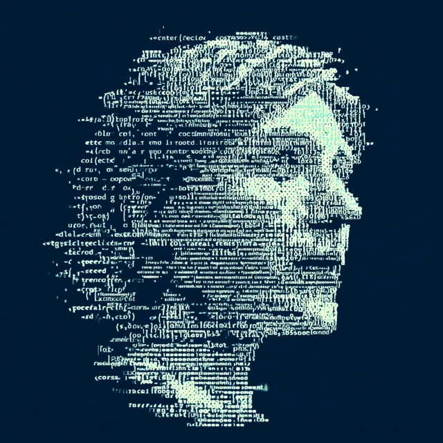 Code Woman Face: Digital Art