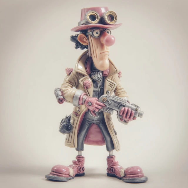 Inspector Gadget Sofubi Toy Cyberpunk Peppermint Mambo