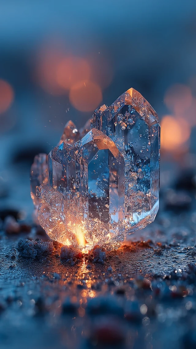 Ice Crystal Above Flame Control Over Reaction