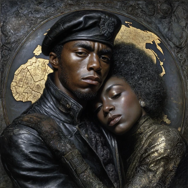 Black Panther Warrior And Fallen Comrade Art