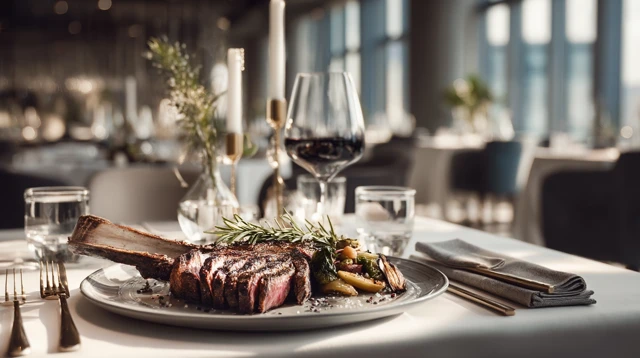 Tomahawk Steak Fine Dining Restaurant Food Photography