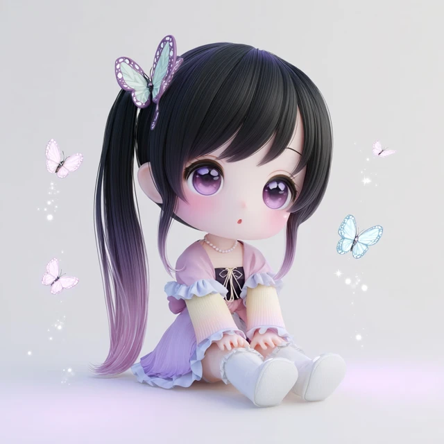 Adorable 3D Chibi Girl Inspired by Kanao Tsuyuri