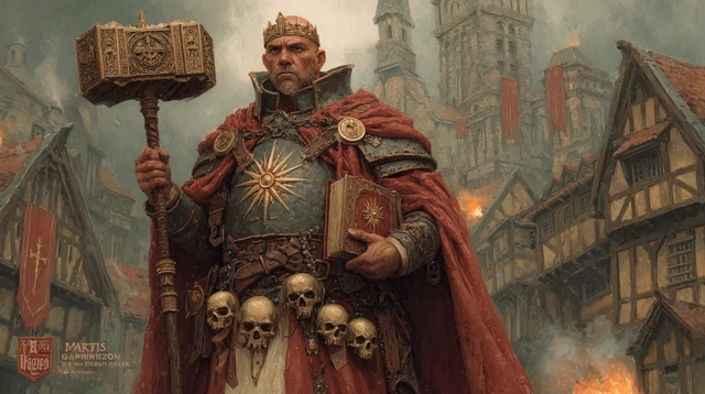 Warrior Priest of the Sun Order in Burning Village